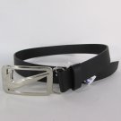 New Belt  Fashion Nike Men Black Faux Leather Silver Metal Buckle Jeans Size 38
