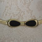 New Women Belt Hip High Waist Elastic Gold Metal Black Bow Buckle Fashion M L XL