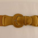 Women Wide Belt Elastic Solid Gold Fashion Hip High Waist Round Buckle XS S M