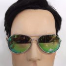 New Men Women Fashion Sunglasses Retro Aviator Summer Silver Frame Green Blue