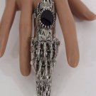 New Women Men Antique Silver Knuckle Long Teeth Claws Spike Gothic Fashion Siz 8