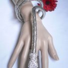 NEW WOMEN METAL FASHION HAND CHAIN BIG SNAKE RHINESTONES BRACELET SLAVE RING HOT