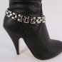 New Women Fashion Boot Chain Bracelet Silver Metal Thick Links Strap Shoe Charm