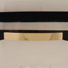 Women Elastic Band Thin Skinny Fashion Belt Hip Waist Gold / Silver Metal Plate