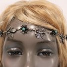 New Women Silver Metal Turquoise Blue Flowers Head Band Chain Fashion Jewelry