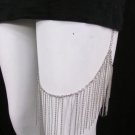 New Women Silver Metal Trendy Long Leg Armor Chains Body Tassel Fashion Jewelry