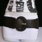 NEW WOMEN HIP ELASTIC HIGH WAIST SPARKLING BLACK FASHION BELT PLUS SIZE M L XL