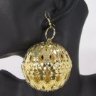 New Women Gold Fashion Earrings Set Metal Disco Balls Hip Hop Hook Dangle Dressy