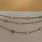 New Women Fashion Belt Hip High Waist Silver Metal Chain Charm Pearl Beads S M L