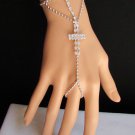 Women Bracelet Cross Fashion Silver Thin Metal Hand Chain  Casual Slave Ring Big