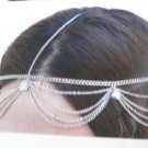 New women silver head metal chain fashion jewery sexy wave hair silver crystals