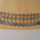 New Women Belt Hip Waist Belly Dancing Coins Silver Metal Chains Fashion M / L