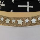 New Women Wide Belt Hip Waist Silver Metal Chains Seashell Stars Fashion S M L