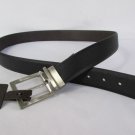 A Michael Kors Men Black Faux Leather Reversible Brown Fashion Belt Size 38 M