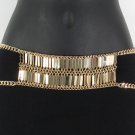 A New Women Hip / High Waist Gold Metal Plates Chains Fashion Belt 27"-37" S M L