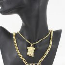 New Women Gold Metal Chain Jesus Christ Pendant Fashion Necklace Jewelry Cross