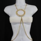 Women Gold Body Chain Fashion Jewelry Circle Charm Waist Bikini Long Necklace