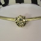 N. women hip waist gold narrow metal fashion belt lion head buckle 27"-40" S M L