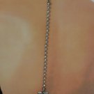 Women Back Pendant Necklace Silver Metal Chains Fashion Jewelry Heart Rhinestone