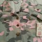 Derek Heart Jacket Women SZ: M pink/gray Camo Cotton Brass Button long sleeve NWT