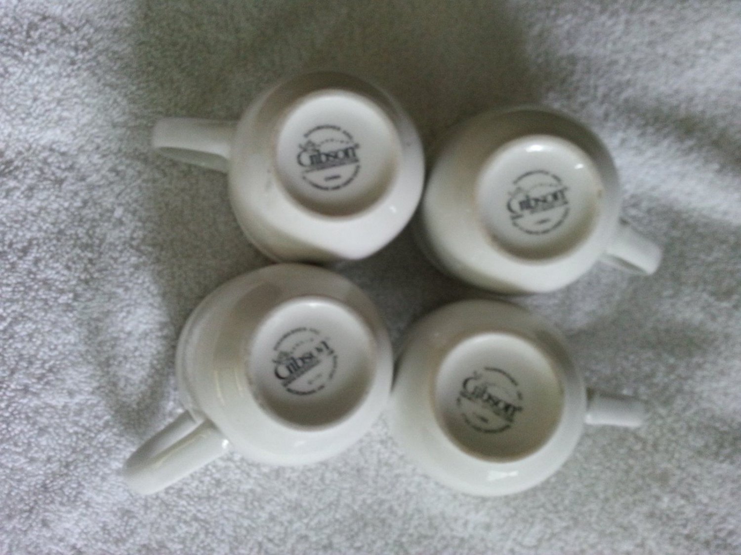 4 Collectible Gibson StoneWare China Mug Cup Coffee Tea Cappuccino Chocolate Vtg