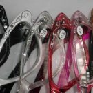 L@@K NEW CAT EYE READERS CATSEYE READING GLASSES WHITE PINK RED CLEAR GORGEOUS!!