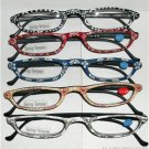 L@@K HAND PAINTED READERS 5 FUN FLIRTY COLORS READING GLASSES SEMI CATSEYE LIGHT