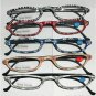 L@@K HAND PAINTED READERS 5 FUN FLIRTY COLORS READING GLASSES SEMI CATSEYE LIGHT