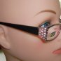 L@@K ELEGANT RHINESTONE READING GLASSES & MATCHING CASE PROFESSIONAL READERS