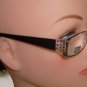 L@@K ELEGANT RHINESTONE READING GLASSES & MATCHING CASE PROFESSIONAL READERS