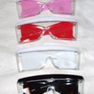 L@@K SPECIAL SEXY SAFETY GLASSES SIDE SHIELDS RED WHITE BLACK RIDING BIKING WORK