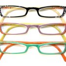L@@K GORGEOUS ELEGANT HAND PAINTED READERS 3 COLORS SEMI CATS EYE DESIGN SEXY!
