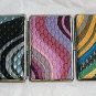 L@@K SCAN SAFE CREDIT CARD I.D METAL HARD SIDE WALLET 5 SWIRLED COLORS FREE SHIP