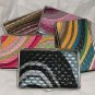 L@@K SCAN SAFE CREDIT CARD I.D METAL HARD SIDE WALLET 5 SWIRLED COLORS FREE SHIP