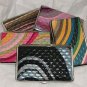 L@@K SCAN SAFE CREDIT CARD I.D METAL HARD SIDE WALLET 5 SWIRLED COLORS FREE SHIP