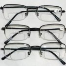 L@@K CLEAR LENS BIFOCAL METAL HALF FRAME READING GLASSES BIFOCAL READERS UNISEX