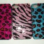 L@@K PHONECASE - IPHONE CASE SEXY BLING RHINESTONE STYLE LEOPARD ZEBRA PINK BLUE