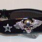 L@@K FIERCE NASTY SKULL EMBLEM SUNGLASSES BIKER GOTH HARDCORE BLACK