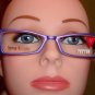 L@@K TATTOO READING GLASSES READERS PURPLE FLOWERS & LIPS HOT SEXY!