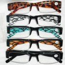 L@@K NEW STYLE UNISEX HALF RIM READING GLASSES 5 COLOR CHOICES PROFESSIONAL LOOK