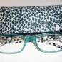 L@@K ZEBRA OR LEOPARD READING GLASSES & CASE SEXY SULTRY COLORS & STYLE READERS