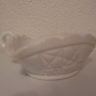 Milk Glass Candy dish with handle