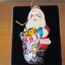 Fabulous Home Holiday Handcrafted glass Santa Ornament
