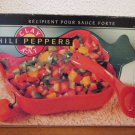 Clay Art Chili Peppers salsa dish with spoon