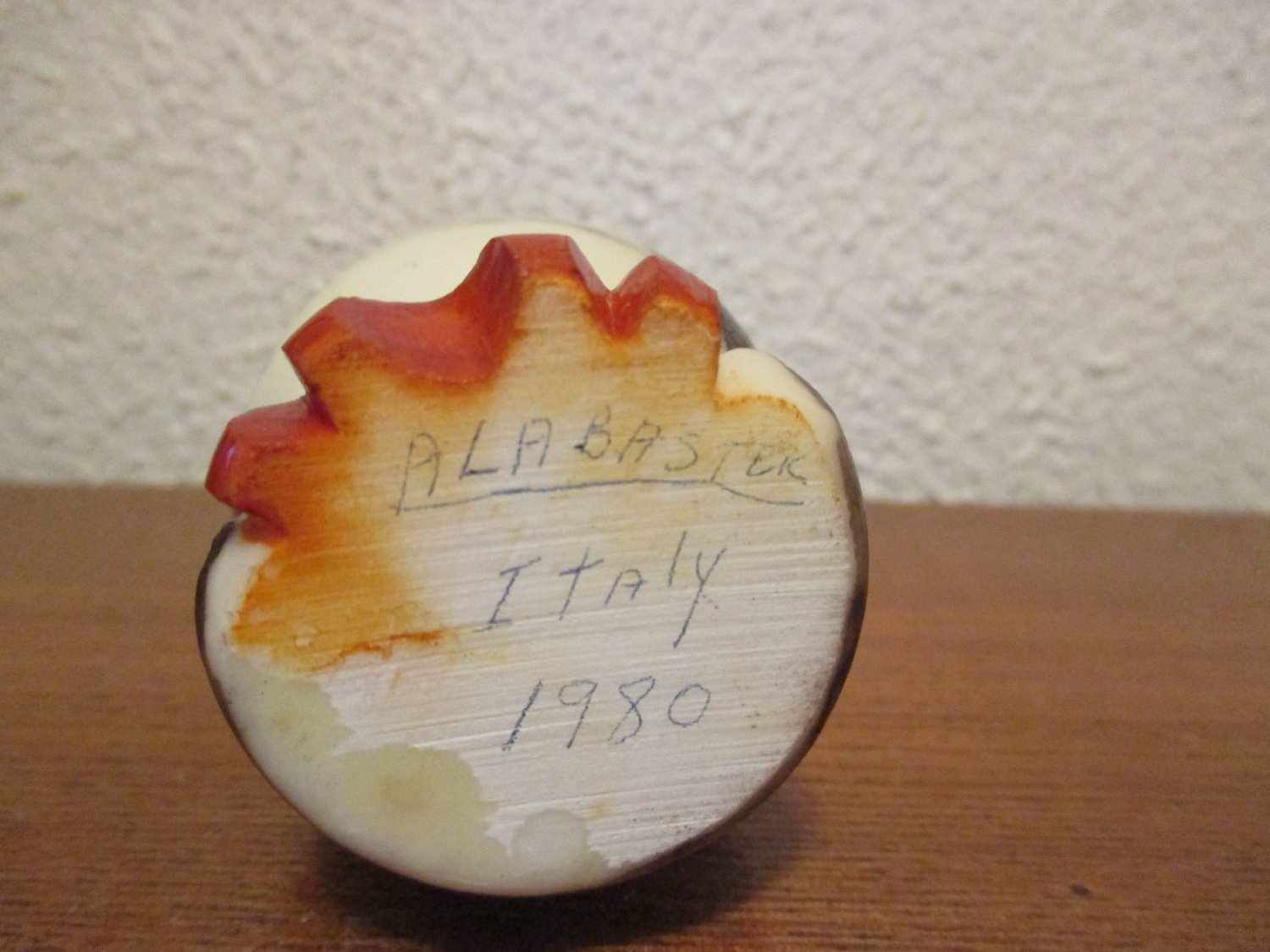 Vintage Alabaster Owl Figurine made in Italy 1980