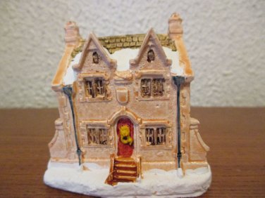 A Dickens Christmas Collection Scrooge Home hand painted cold cast cottage