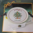 Kanesho Porcelain Christmas Tree Cake Plate with Server