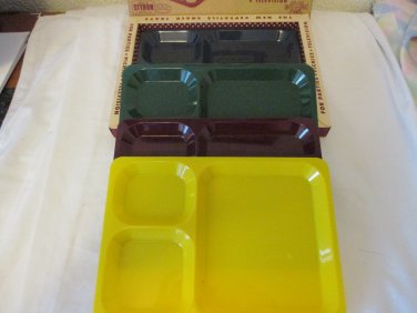 Vintage Styron Snack Tray set of 4