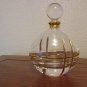 Royal Gallery Oval Glass Perfume Bottle 1988 with stopper