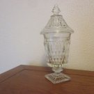 Vintage Mt Vernon Clear Candy box with cover Indiana Glass